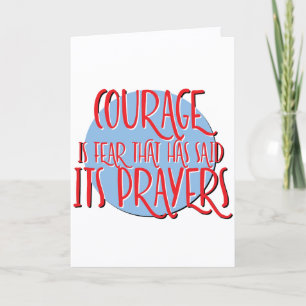 Carte Courage Est Slogan D'anniversaire De Récupération