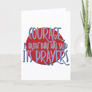 Carte Courage Est Slogan De Récupération De La Foi Anniv
