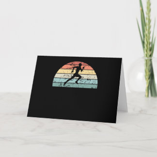 Carte Coureur au lever du soleil vintage Coureur au couc