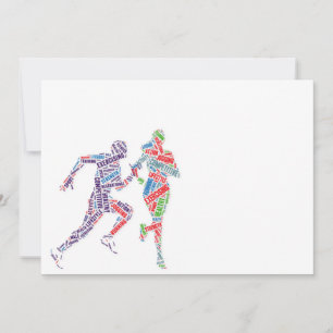 Carte Coureur d'homme et de fille