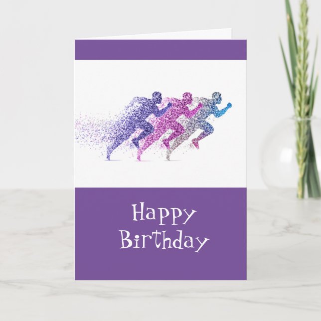 Carte Coureurs amusant Chocolat Anniversaire Cake Calori (Devant)