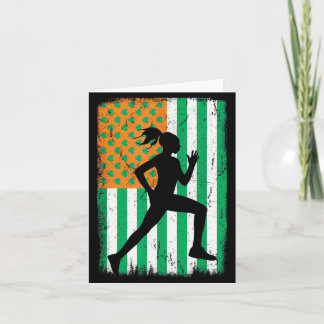 Carte Coureuse Irlandaise Drapeau Américain Fête de la S