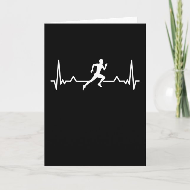 Carte Courir Heartbeat Runner Drôle Cadeau (Devant)
