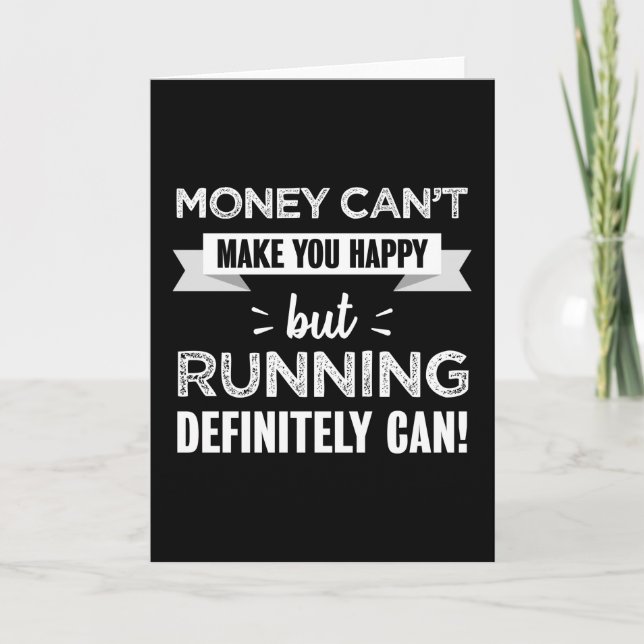 Carte Courir vous rend heureux cadeau drôle (Devant)