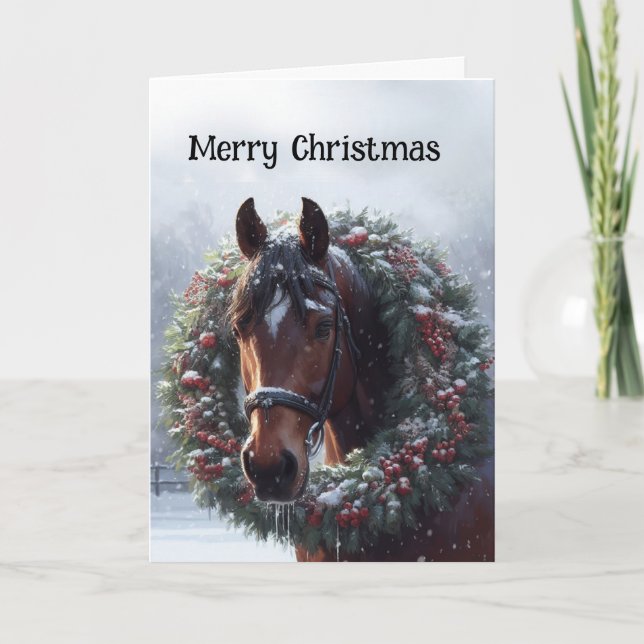 Carte Couronne Brown de Noël (Devant)