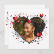 Couronne de cœur en forme de cœur à l'aquarelle ro