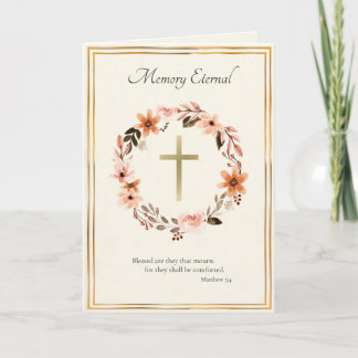 Carte Couronne de fleurs à l'aquarelle Orthodoxie Sympat