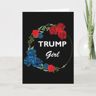Carte Couronne de fleurs de fille Trump