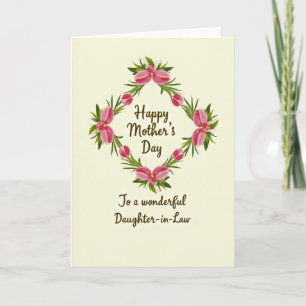 Carte Couronne de tulipes pour la fête des mères