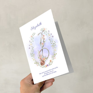 Carte Couronne florale violette Stéthoscope Reconnaissan