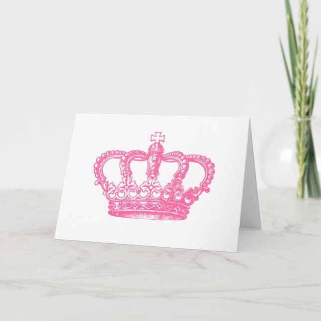 Carte Couronne rose (Devant)