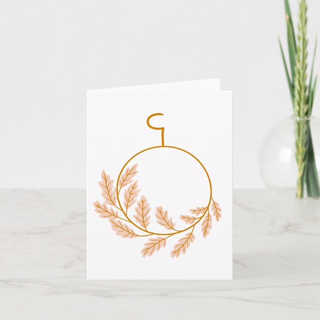 Carte Couronne végétale minimaliste Neutre moderne (Créateur téléchargé)