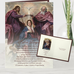 Carte Couronnement de la Vierge Marie catholique Salve R