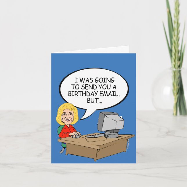 Carte Courriels d'anniversaire Hillary - Bernie Sanders  (Devant)