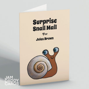 Carte Courrier Escargot Anniversaire Personnalisable
