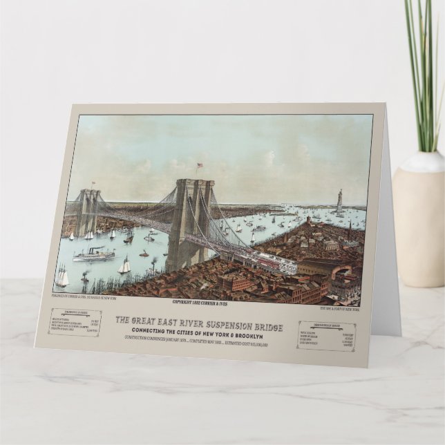 Carte Courrier et pont Ives Brooklyn 1892 (Devant)