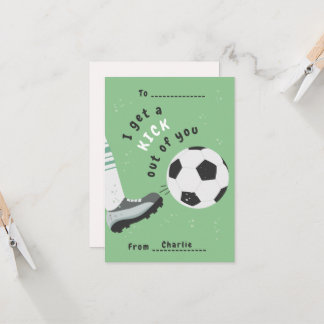 Carte Cours de soccer Valentine's Card