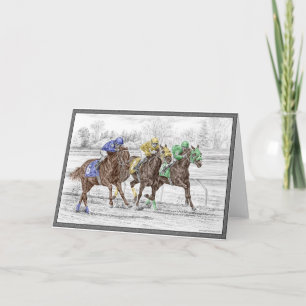 Carte Course à trois chevaux - Cou et Cou