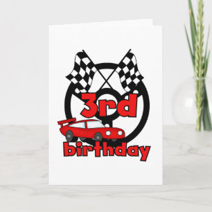 Carte Course automobile 3e anniversaire Tshirts et cadea