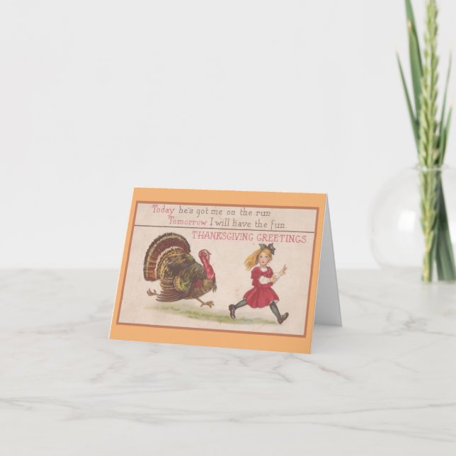 Carte Course de dinde de Thanksgiving (Devant)