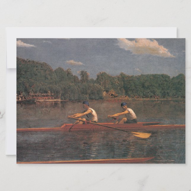 Carte Course en bateau d'aviron sur la rivière (Devant)