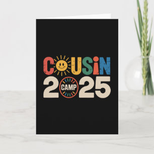 Carte Cousin Camp 2025 Camping Feu de camp Vacances d'ét