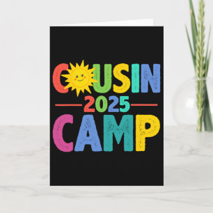 Carte Cousin Camp 2025 Vacances familiales Camping d'été