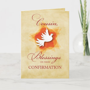 Carte Cousin, Confirmation Félicitations Blessin