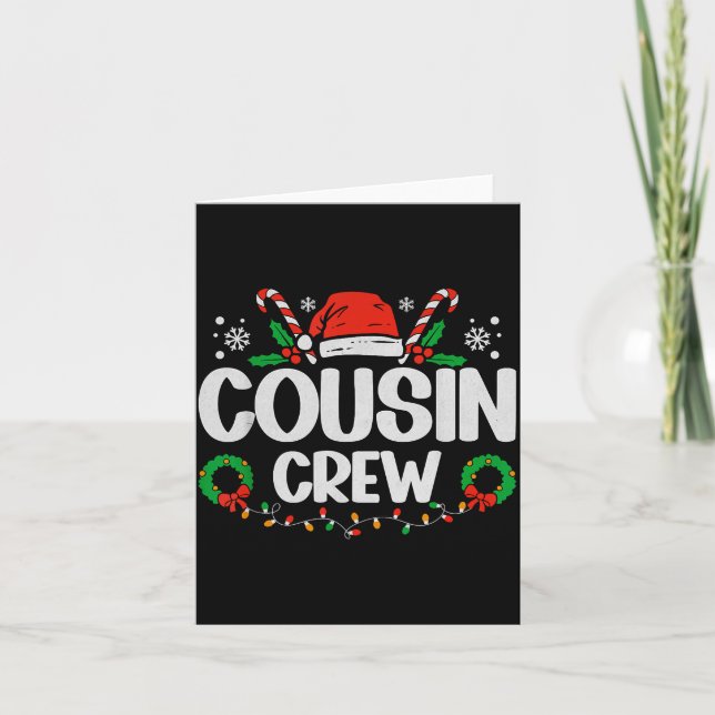 Carte Cousin Crew Christmas Lights Family Matching Pajam (Devant)