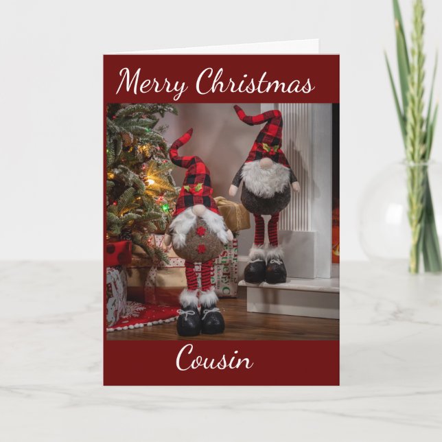 Carte **COUSIN** EXTRAORDINAIRE à NOËL (Devant)