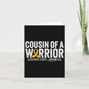 Carte Cousin Of A Warrior Childhood Cancer Awareness