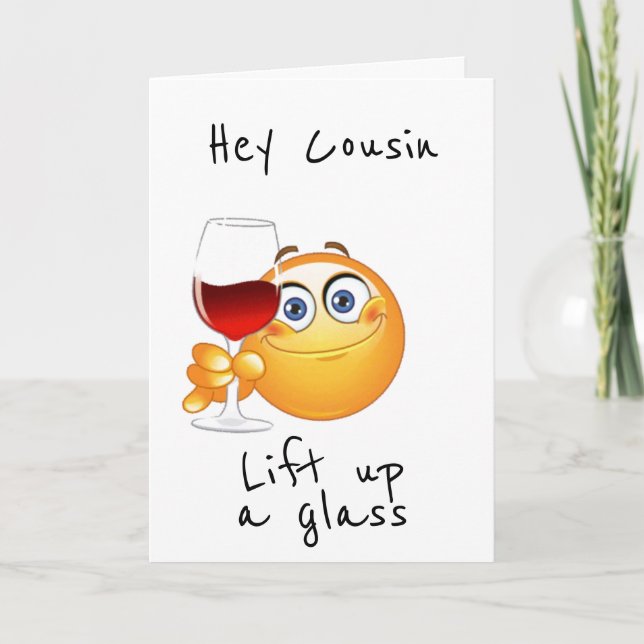 CARTE **COUSIN** PRÊT À CÉLÉBRER **VOTRE ANNIVERSAIRE**  (Devant)