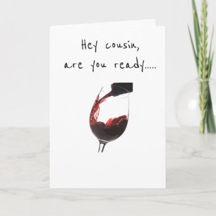 CARTE **COUSIN** PRÊT À CÉLÉBRER **VOTRE ANNIVERSAIRE**