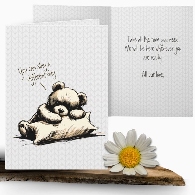 Carte Coussin de l'ours en peluche mignon guérison de la (Créateur téléchargé)