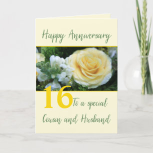 Carte Coussin et mari d'anniversaire personnalisable