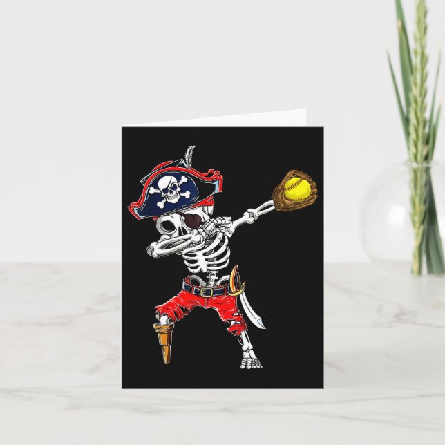Carte Coût d'Halloween de la balle molle Pirate & amp (Devant)