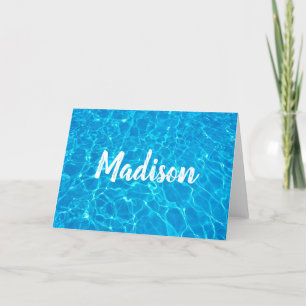 Carte Coutume bleue de l'eau de piscine de cool