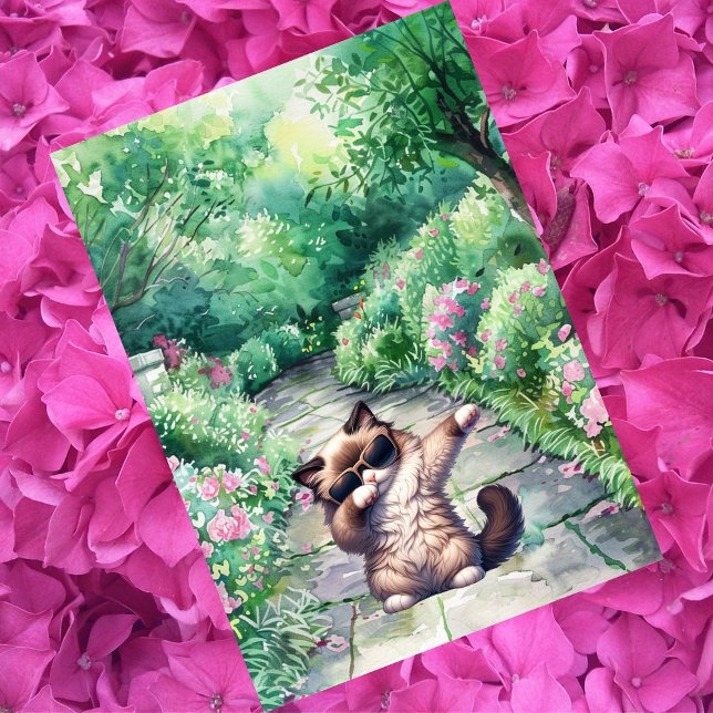 Carte Coutume Danser Ragdoll Chat Anniversaire (Créateur téléchargé)