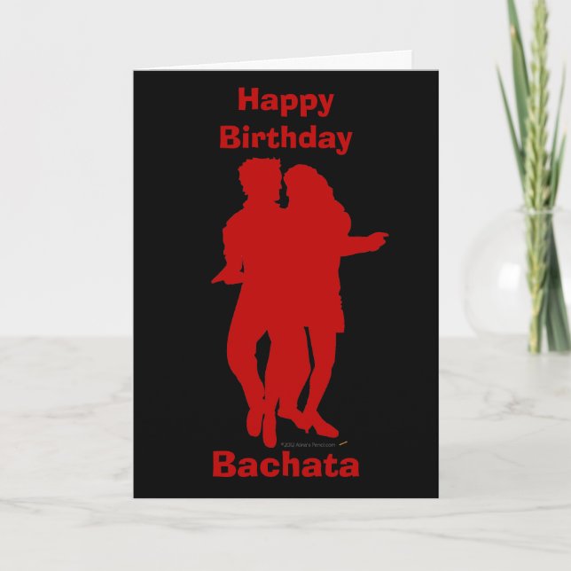 Carte Coutume de silhouette de danseurs de Bachata (Devant)