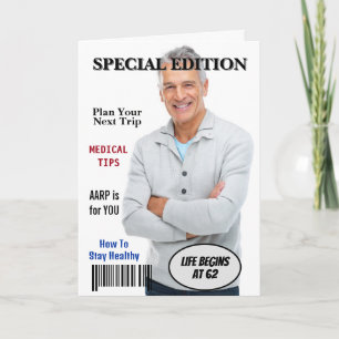 Carte Couverture de magazine pour 62e anniversaire