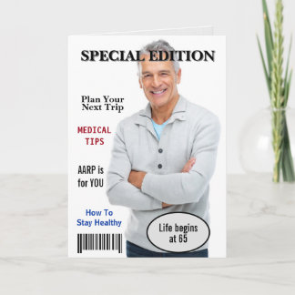 Carte Couverture de magazine pour 65e anniversaire