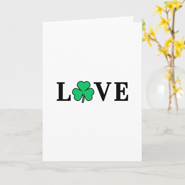 Carte Couverture tout usage LOVE Irlande Trèfle Shamrock (Fleur jaune)