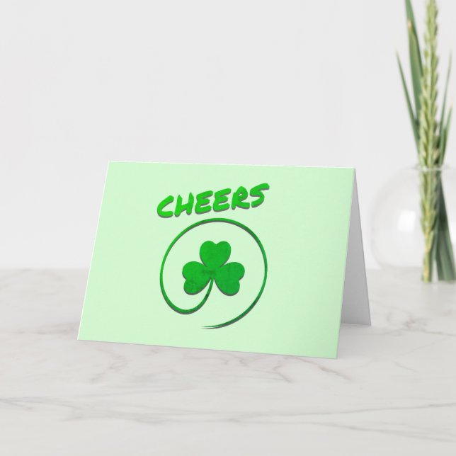 Carte Couverture universelle trèfle Cheers Shamrock (Devant)