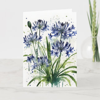 Carte Couvre iPad mini Agapanthus - Fleurs aquarelle