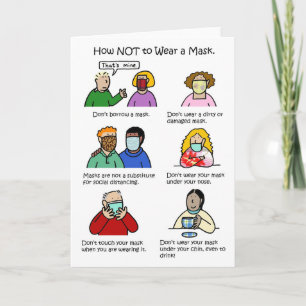 Carte Covid 19 Comment ne pas porter un masque