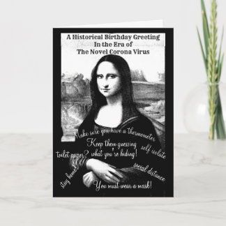 Carte Covid-19 Time Capsule avec The Mona Lisa