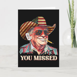 Carte Cow-boy Trump occidental Tu as raté Drapeau améric
