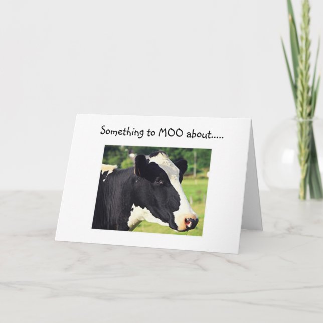 CARTE COW SAYS "SOMETHING TO MOO ABOUT" U R 40 (Devant)