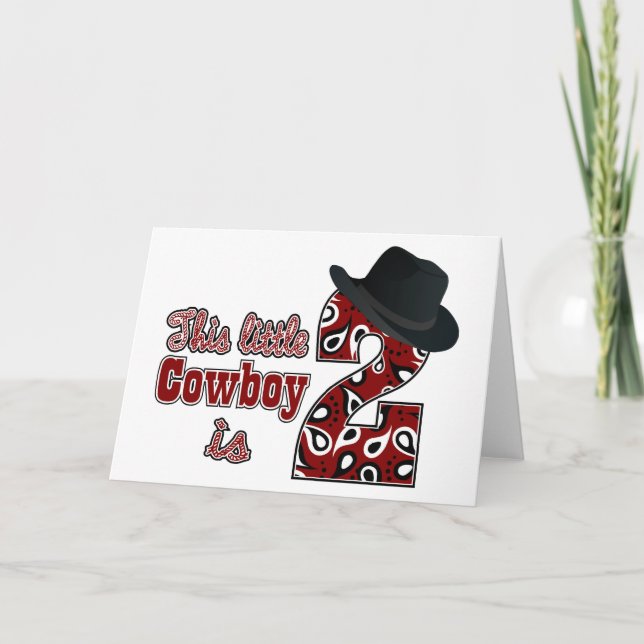 Carte Cowboy 2e anniversaire (Devant)