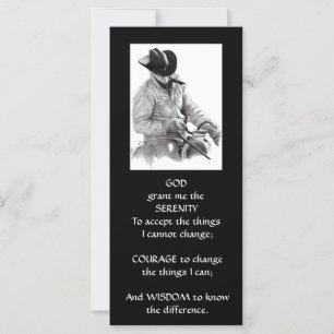 CARTE COWBOY, CHEVAL : ART : PRIÈRE DE SÉRÉNITÉ
